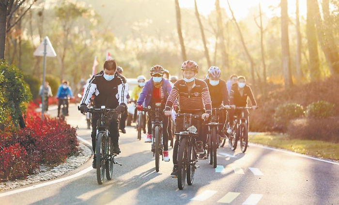 骑游者穿行在武平山水间。 （受访者供图）