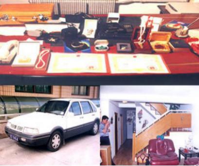 ▲李洪志在北京时购买的汽车、房子、高档消费品