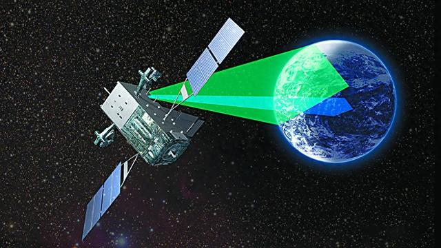 图片说明： 美国“天基红外系统”的模拟图