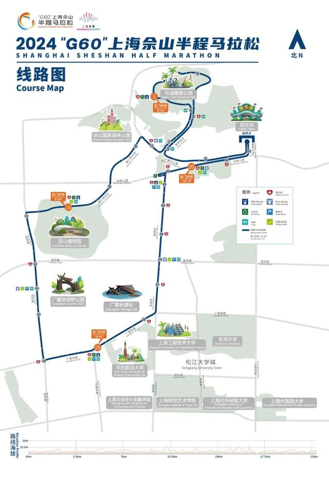 上海佘山半马线路图