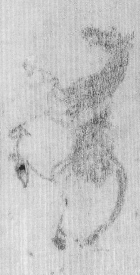 　　这是甘肃简牍博物馆馆藏的绘有马的汉简。（甘肃简牍博物馆供图）