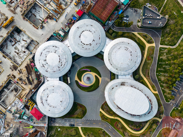 俯瞰上海张江科学会堂。