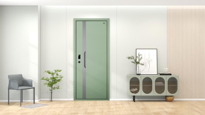盼盼安全门2024新品-雪杉Pro系列防盗门，梧桐绿