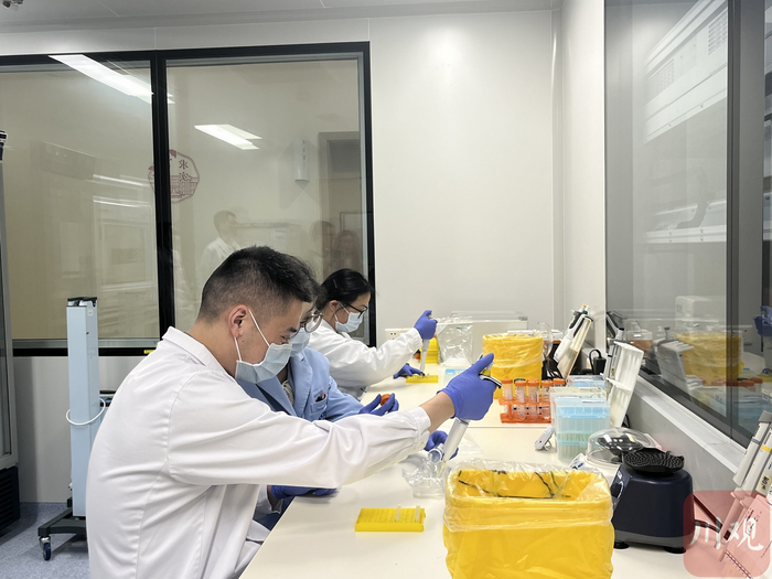 省重点实验室工作人员正在做实验。魏冯 摄