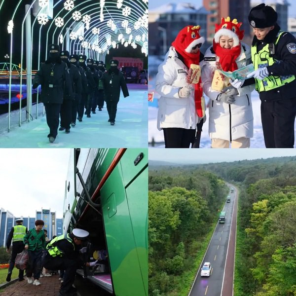 公安部门为广大游客保驾护航。