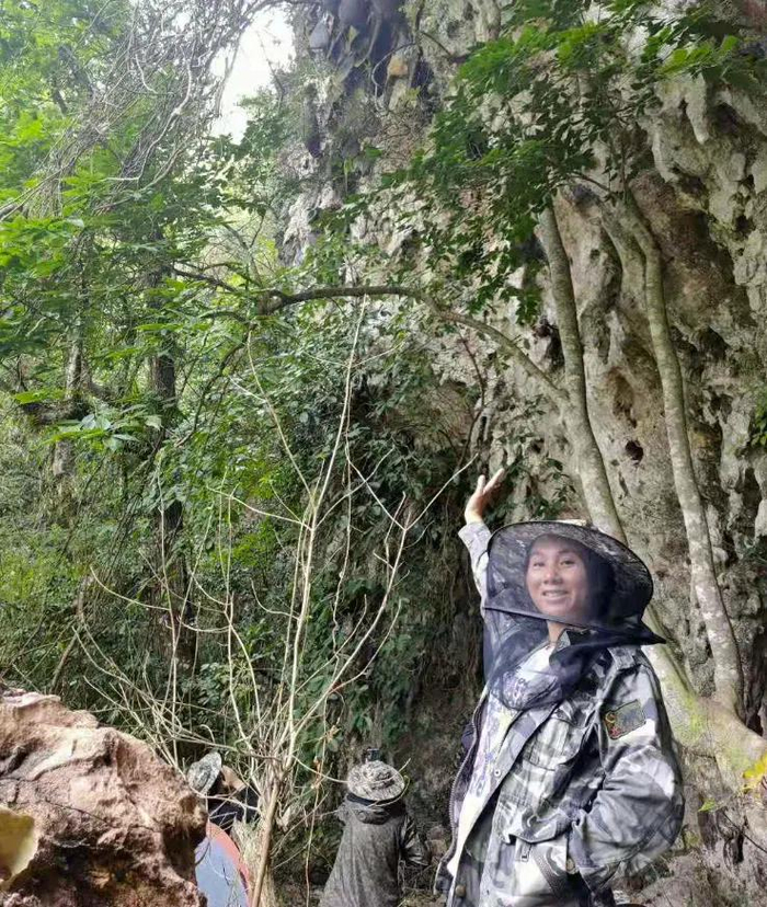 ▲小瑞在采蜜现场