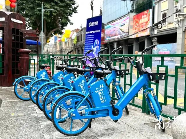 △共享氢能两轮车。卢舒曼 摄