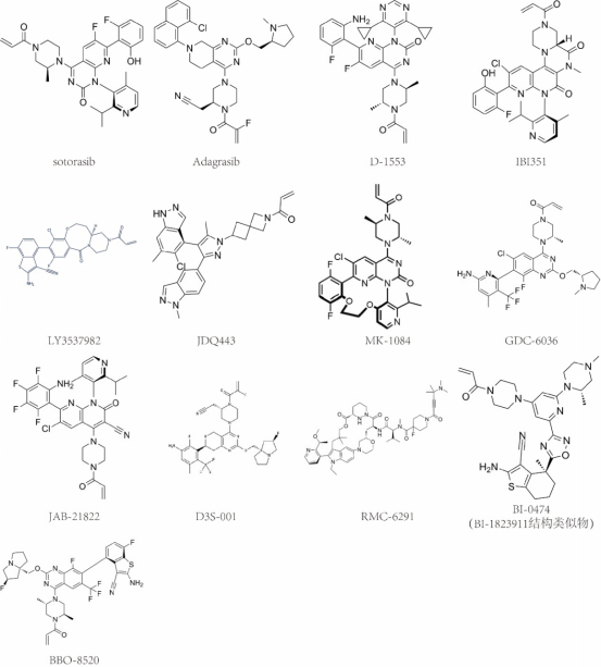 ▲KRAS G12C抑制剂结构式
