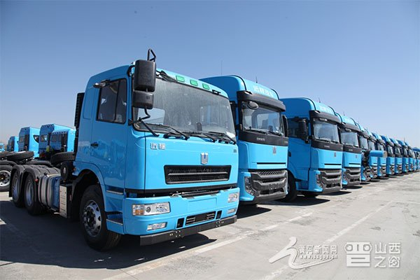 图为吉利远程新能源商用车集团的甲醇重卡。钱龙 摄