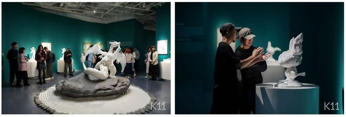 图：广州K11丹尼尔·阿尔轩与宝可梦联名艺术项目《石英高原的遗迹》华南首展
