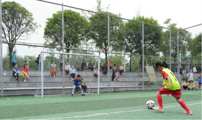 ▲陆肖社区运动公园 图源：成都高新融媒