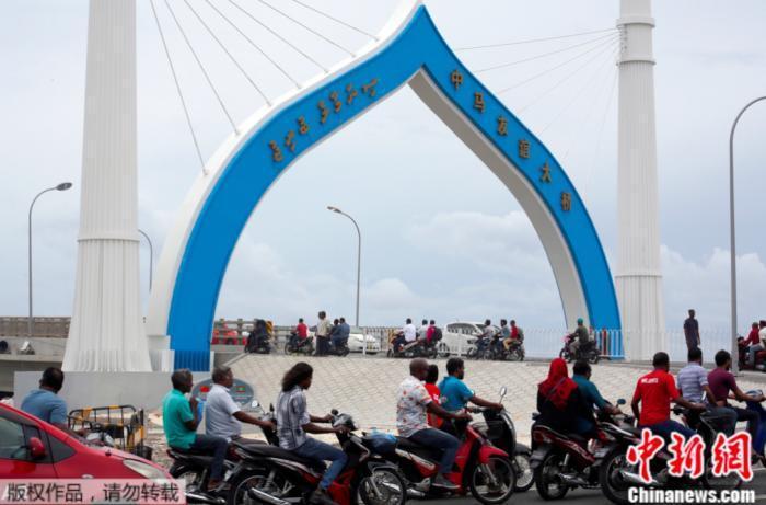 资料图：马尔代夫马累中马友谊大桥。