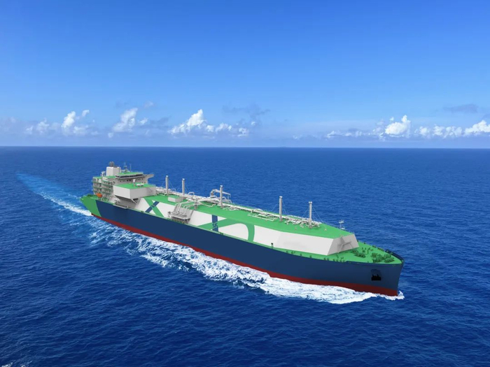 LNG船示意图（图源：中国船舶集团）
