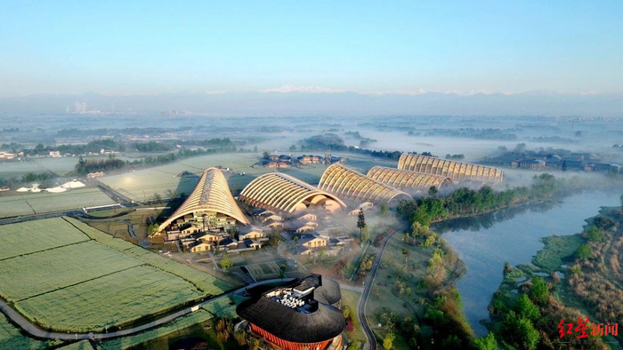 ▲世园会新津分会场——天府农博岛