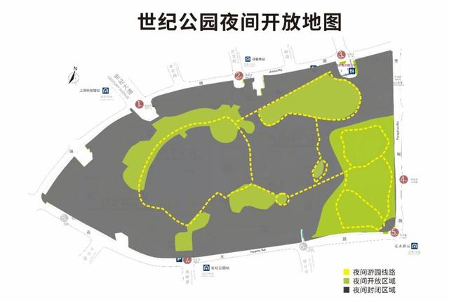 世纪公园夜游线路。 受访单位供图
