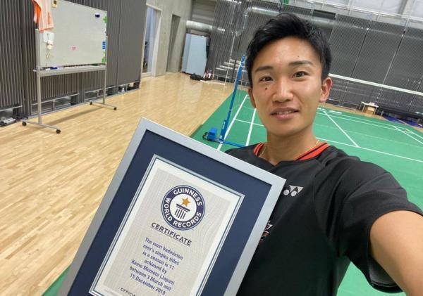 桃田贤斗获得吉尼斯世界纪录认证