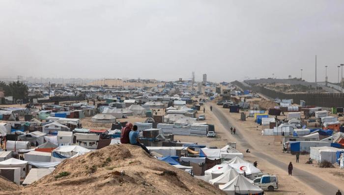 △4月26日，加沙南部拉法的一处难民营。（资料图）