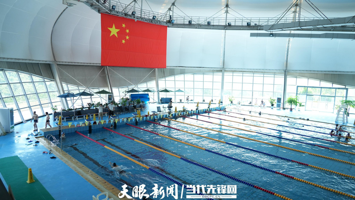 ▲昆明理工大学呈贡校区游泳馆内。贵州日报天眼新闻记者 陈祖嘉 摄