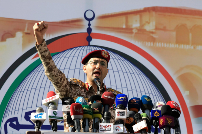 当地时间5月3日，也门胡塞武装发言人叶海亚·萨雷亚称将扩大袭击范围至地中海 / 澎湃影像