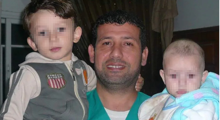 ▲阿德南和他的两个孩子