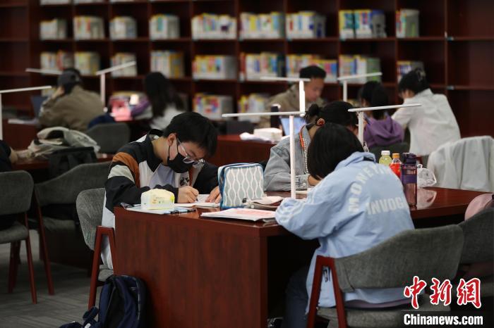 读者在宁夏图书馆阅读、自习。中新网记者 于晶 摄