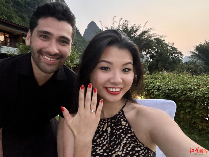▲男友在阳朔向苏丹求婚