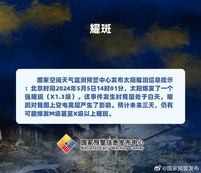 图片来源：@国家空间天气监测预警中心