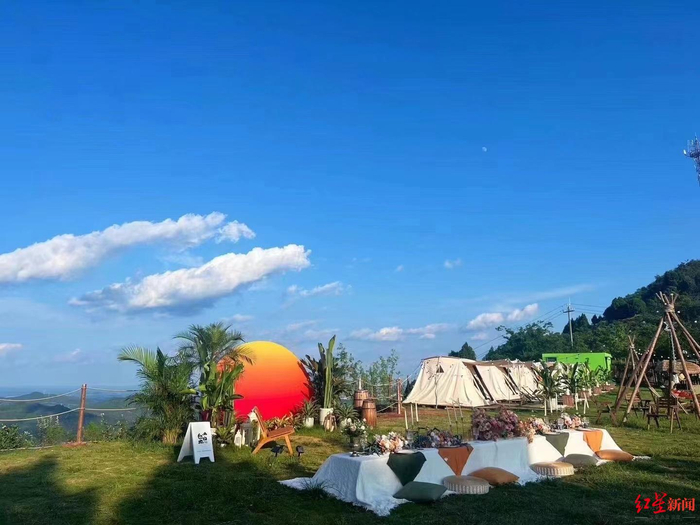 ▲龙泉山的露营基地