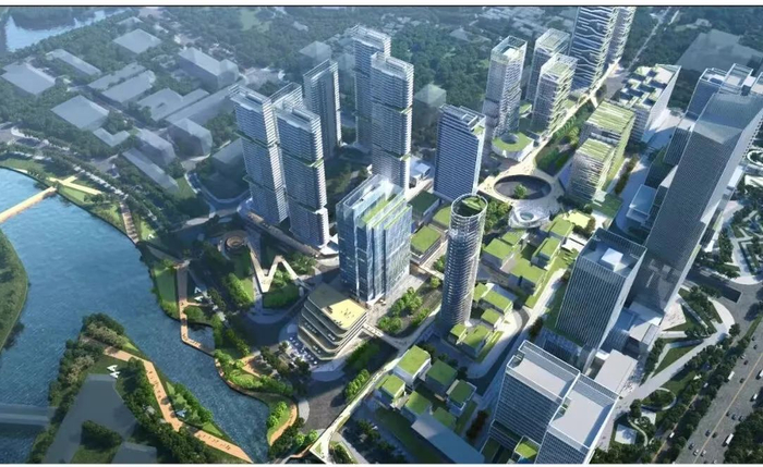 ▲石鼓亚创智慧新城效果图，仅供参考