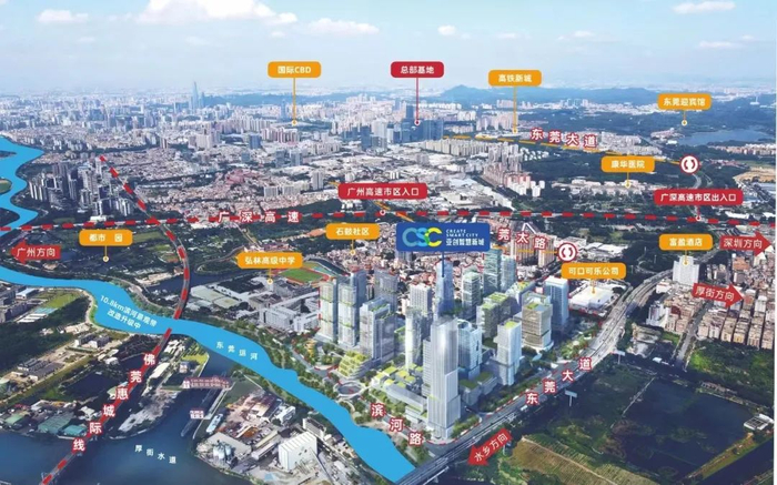 ▲亚创智慧新城区位图 图源：东莞南城发布官微