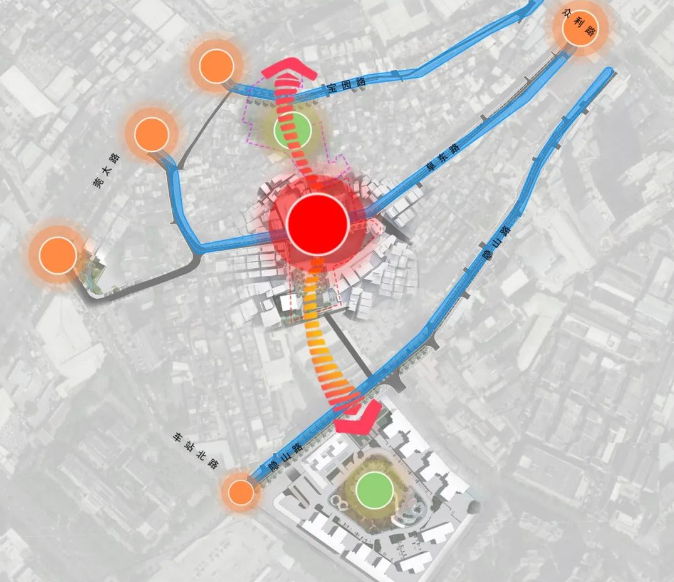 ▲袁屋边城中村改造规划图，仅供参考