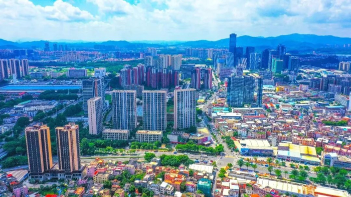 ▲袁屋边社区俯瞰图 图源：东莞南城发布官微