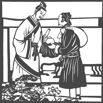 剪纸《不贪为宝》（李洋）。山西省运城市纪委监委供图