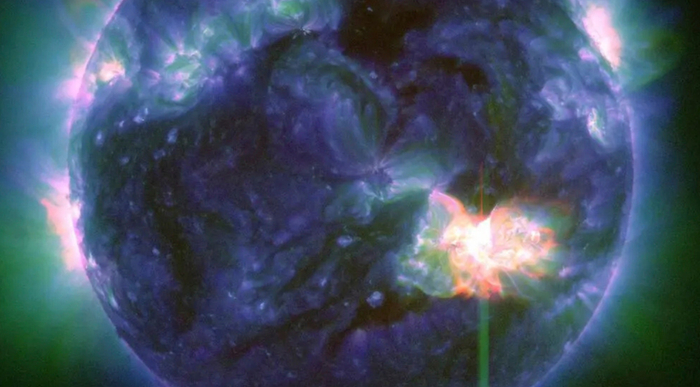 ▲美国国家海洋和大气管理局捕捉到太阳耀斑爆发