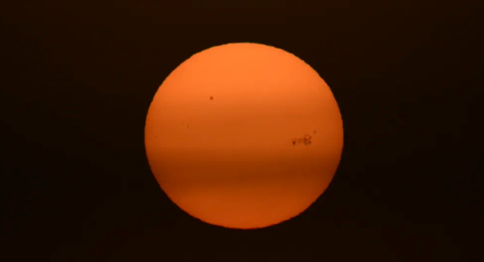 ▲5月10日新疆库尔勒地区的太阳