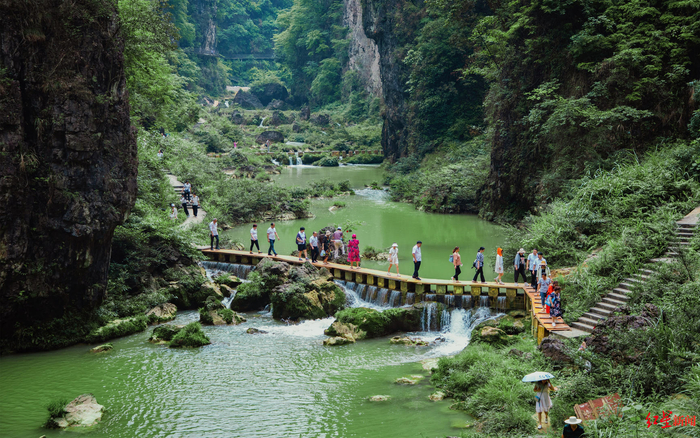 ▲古苗河百瀑大峡谷景区