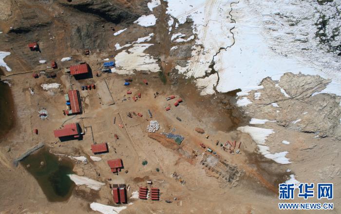 2008年1月1日中国南极第一架无人机拍摄的中山站核心站区 拍摄：王挺（受访者供图）