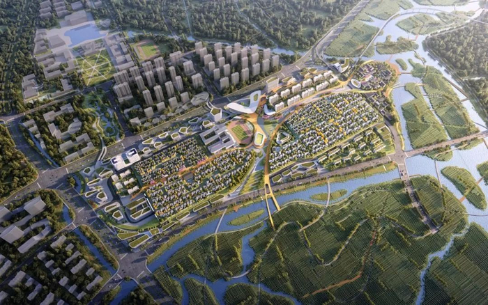 丽岙车辆段上盖开发效果图