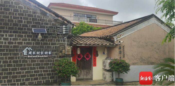 湖淡村特色民宿。记者 吴岳文 摄