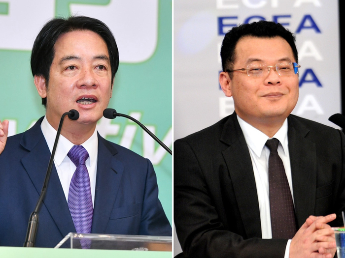 左为赖清德 右为陈辉文 图源：中时新闻网
