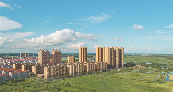 讷河市城南新区航拍图。