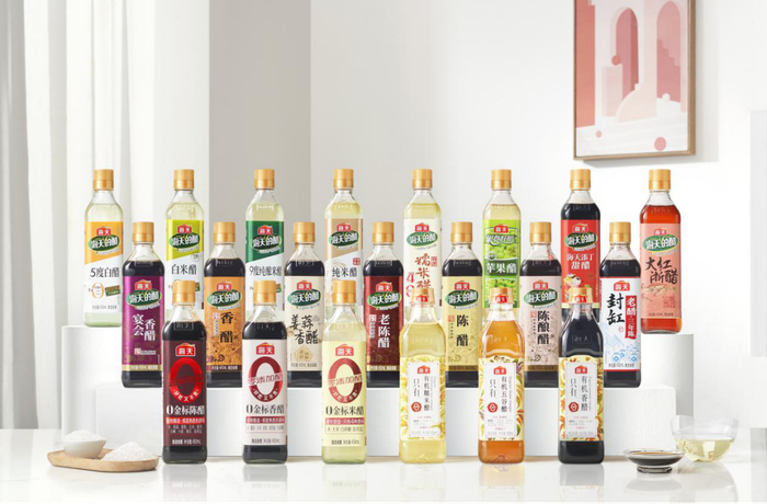 图为海天丰富的食醋产品矩阵