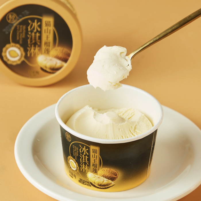 （果肉含量超过20%的猫山王榴莲冰淇淋）