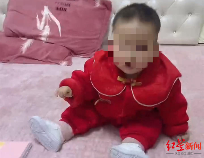 ▲阿毛周岁宴当天的视频截图。受访者提供