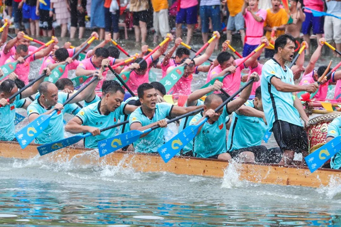 △金利赛龙舟。陈彦成 摄