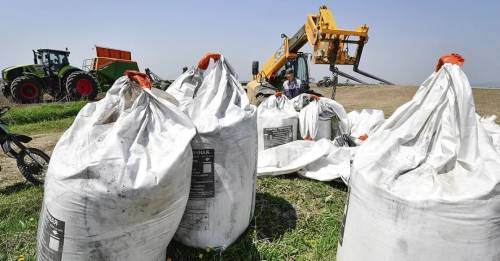 △俄罗斯生产的化肥（图源：社交媒体）