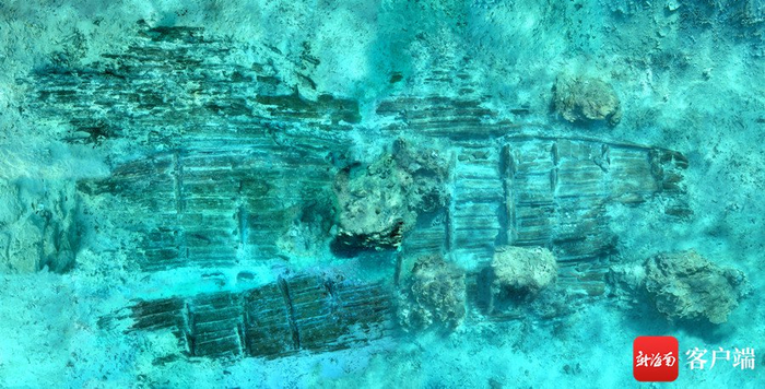 　　南宋“华光礁I号”沉船。 省博物馆供图