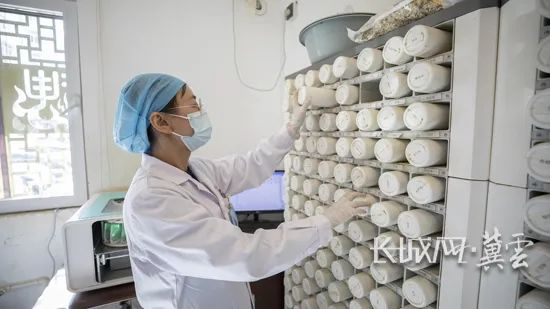 在廊坊安次区医院・京城名医馆，医务工作者正在整理药物。长城网·冀云客户端记者 张航 摄