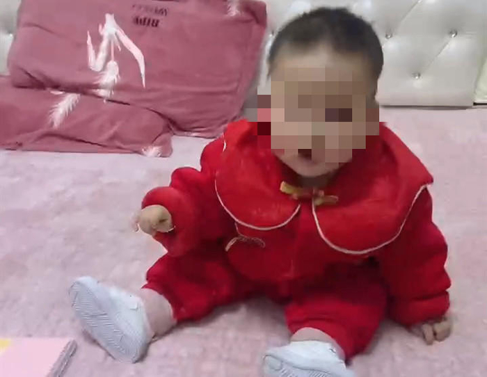 ▲阿毛周岁宴当天的视频截图 受访者供图