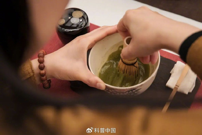 点茶表演。图库版权图片，转载使用可能引发版权纠纷 